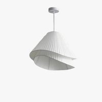 Lustre Suspendu SANDYHA Minimaliste Moderne en Tissu Crème