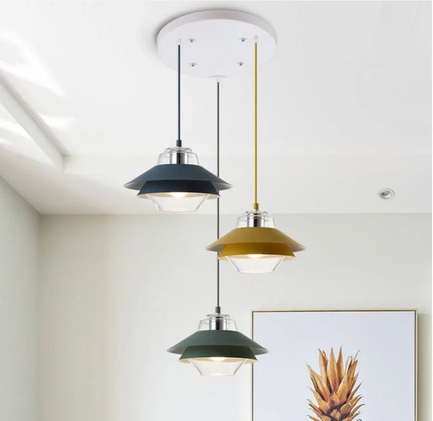 SANDYHA Lustre Moderne Macaron en Verre Suspension LED pour Chambre Étude Salon - Lustre Para Sala De Jantar | Marco Lucetti