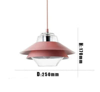 SANDYHA Lustre Moderne Macaron en Verre Suspension LED pour Chambre Étude Salon - Lustre Para Sala De Jantar | Marco Lucetti Rose / Lumière froide