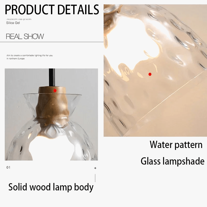 SANDYHA Lustre nordique en verre Lampara Colgante Techo LED chambre Restaurant De Chevet Lustres De Plafond éclairage suspendu | Marco Lucetti