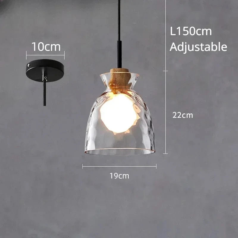 SANDYHA Lustre nordique en verre Lampara Colgante Techo LED chambre Restaurant De Chevet Lustres De Plafond éclairage suspendu | Marco Lucetti Ae 1 tête / Lumière blanche