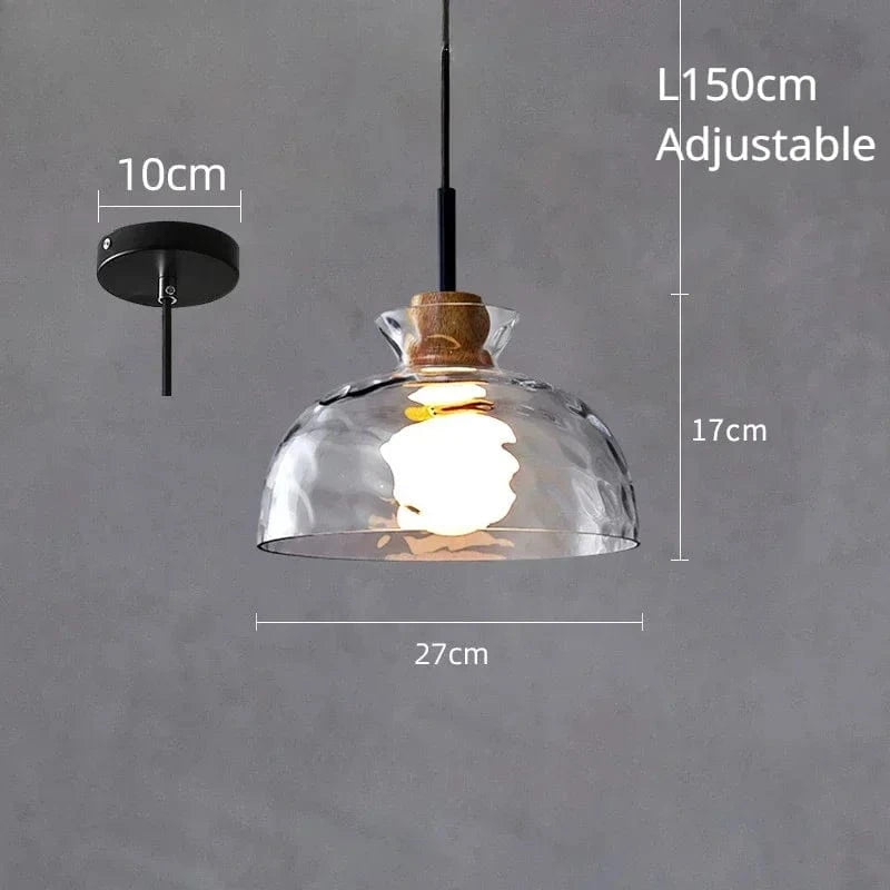 SANDYHA Lustre nordique en verre Lampara Colgante Techo LED chambre Restaurant De Chevet Lustres De Plafond éclairage suspendu | Marco Lucetti B 1 tête / Lumière blanche