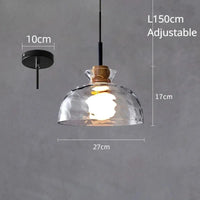 SANDYHA Lustre nordique en verre Lampara Colgante Techo LED chambre Restaurant De Chevet Lustres De Plafond éclairage suspendu | Marco Lucetti B 1 tête / Lumière blanche