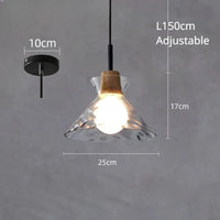 SANDYHA Lustre nordique en verre Lampara Colgante Techo LED chambre Restaurant De Chevet Lustres De Plafond éclairage suspendu | Marco Lucetti C 1 tête / Lumière blanche