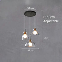 SANDYHA Lustre nordique en verre Lampara Colgante Techo LED chambre Restaurant De Chevet Lustres De Plafond éclairage suspendu | Marco Lucetti C rond 3 tête / Lumière blanche