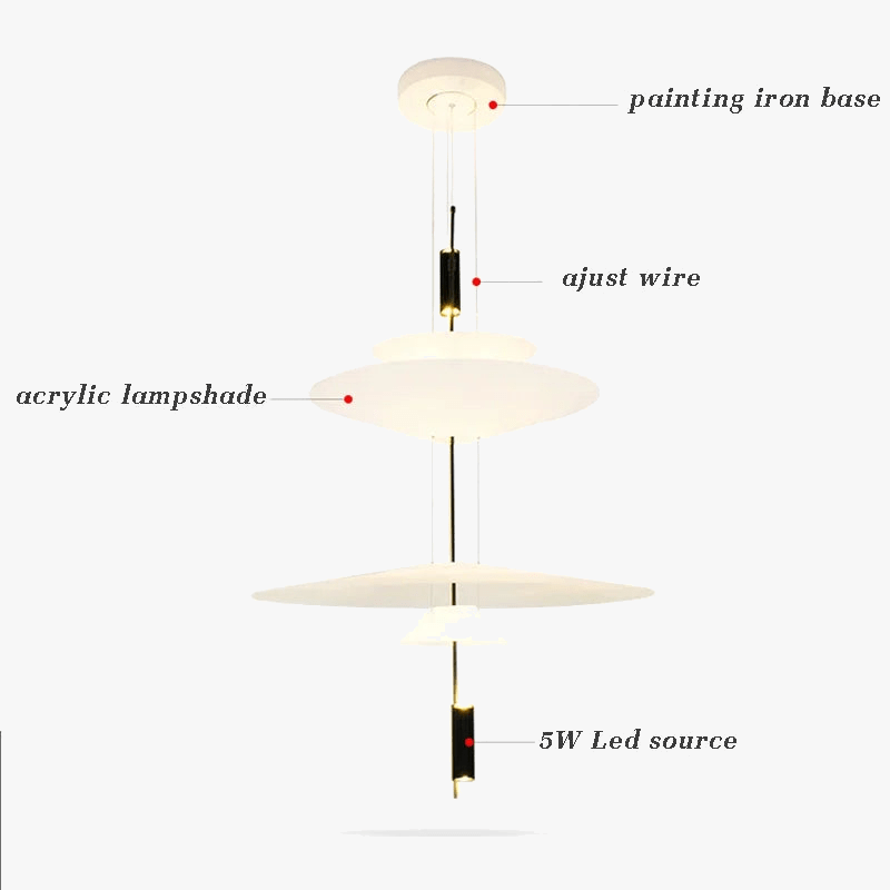 Sandyha Lustre Style Soucoupe Volante LED Moderne pour Décoration Intérieure | Marco Lucetti