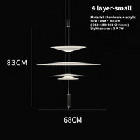 Sandyha Lustre Style Soucoupe Volante LED Moderne pour Décoration Intérieure | Marco Lucetti 4L petit / Or / Blanc chaud