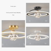 Plafonnier Doré de Luxe à LED Moderne Boule de Verre