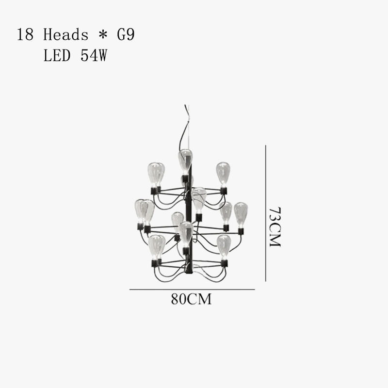 SANDYHA Nordique - Lustre LED Plafond Italien Suspension Luminaire | Marco Lucetti