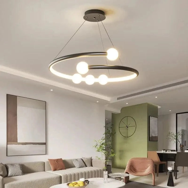 SANDYHA nordique luxe boule de verre lustre moderne - Suspension LED Design | Marco Lucetti