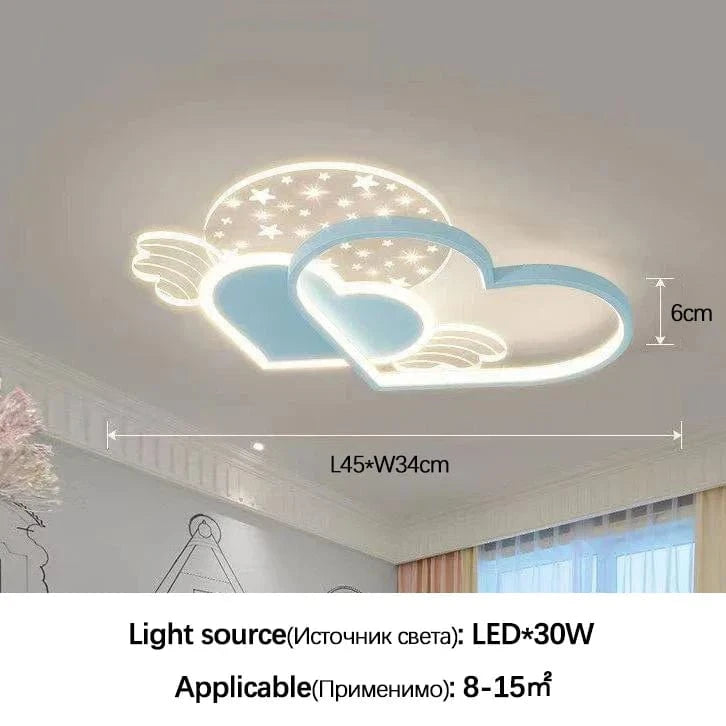 Sandyha - Plafonniers LED avec Télécommande pour Décoration Intérieure | Marco Lucetti Bleu 45cm / Gradation avec télécommande