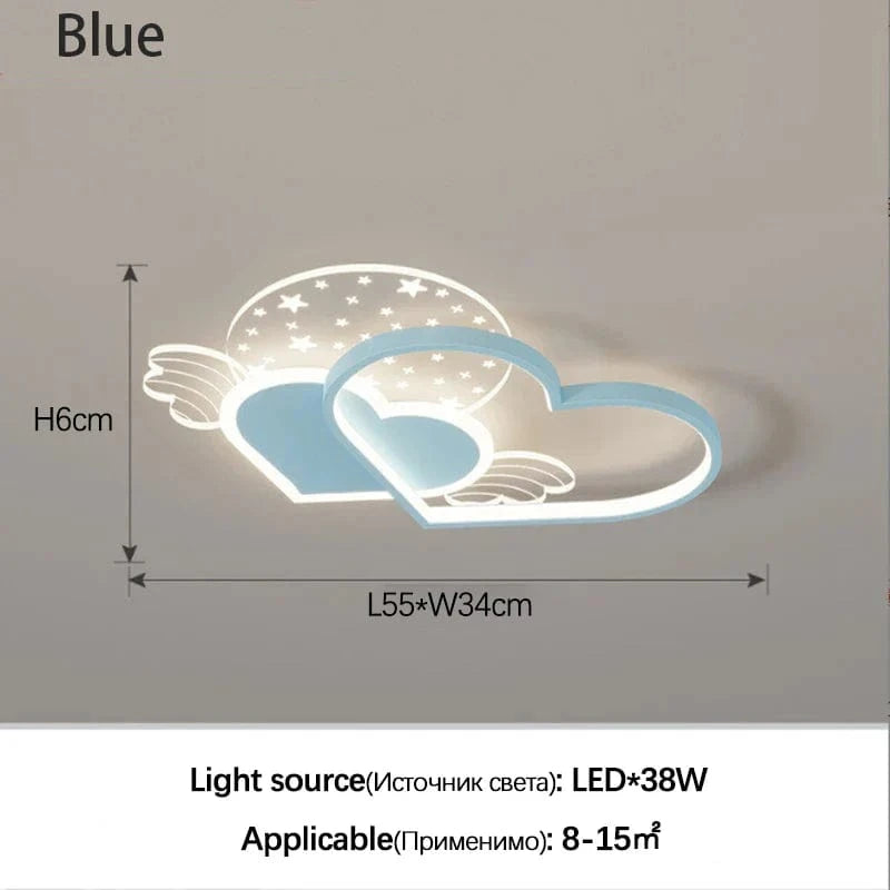 Sandyha - Plafonniers LED avec Télécommande pour Décoration Intérieure | Marco Lucetti Bleu 55cm / Gradation avec télécommande