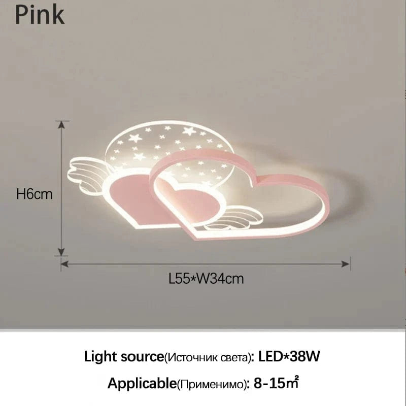 Sandyha - Plafonniers LED avec Télécommande pour Décoration Intérieure | Marco Lucetti Rose 55cm / Lumière chaude