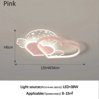 Sandyha - Plafonniers LED avec Télécommande pour Décoration Intérieure | Marco Lucetti Rose 55cm / Lumière chaude