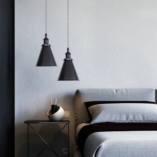 Shorah - Suspension industrielle avec abat-jour conique en métal | Marco Lucetti