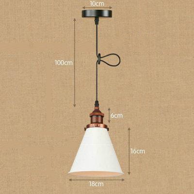 Shorah - Suspension industrielle avec abat-jour conique en métal | Marco Lucetti A4 / LED