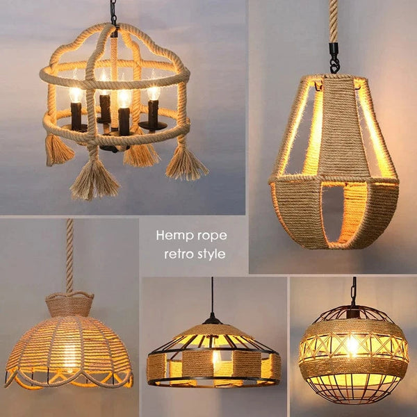 Sisal & Chanvre : Lustre Suspendu en Corde pour Salle à Manger | Marco Lucetti
