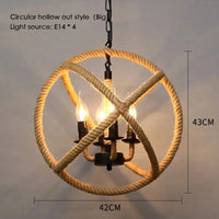 Sisal & Chanvre : Lustre Suspendu en Corde pour Salle à Manger | Marco Lucetti K1 42x43cm / Blanc chaud