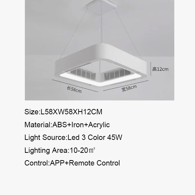 Smart Ceiling Fan - Carré blanc | Marco Lucetti