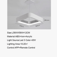 Smart Ceiling Fan - Carré blanc | Marco Lucetti