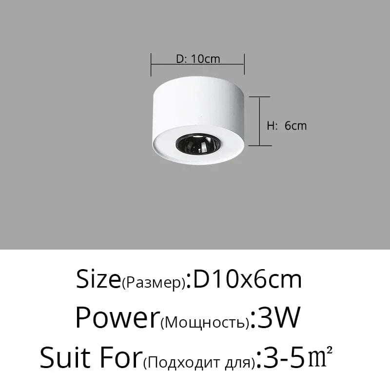 Smart Mijia Ultra-Mince - Spot COB Maison Carré à Quatre Têtes | Marco Lucetti A Blanc D10x6cm 3W / Blanc froid