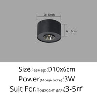 Smart Mijia Ultra-Mince - Spot COB Maison Carré à Quatre Têtes | Marco Lucetti A Noir D10x6cm 3W / Blanc froid