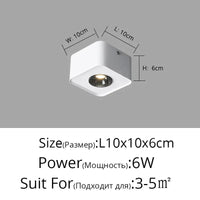 Smart Mijia Ultra-Mince - Spot COB Maison Carré à Quatre Têtes | Marco Lucetti B Blanc L10x10cm 3W / Blanc froid