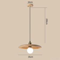 Soucoupe Volante en Bois | Marco Lucetti Un 35cm / Lumière chaude