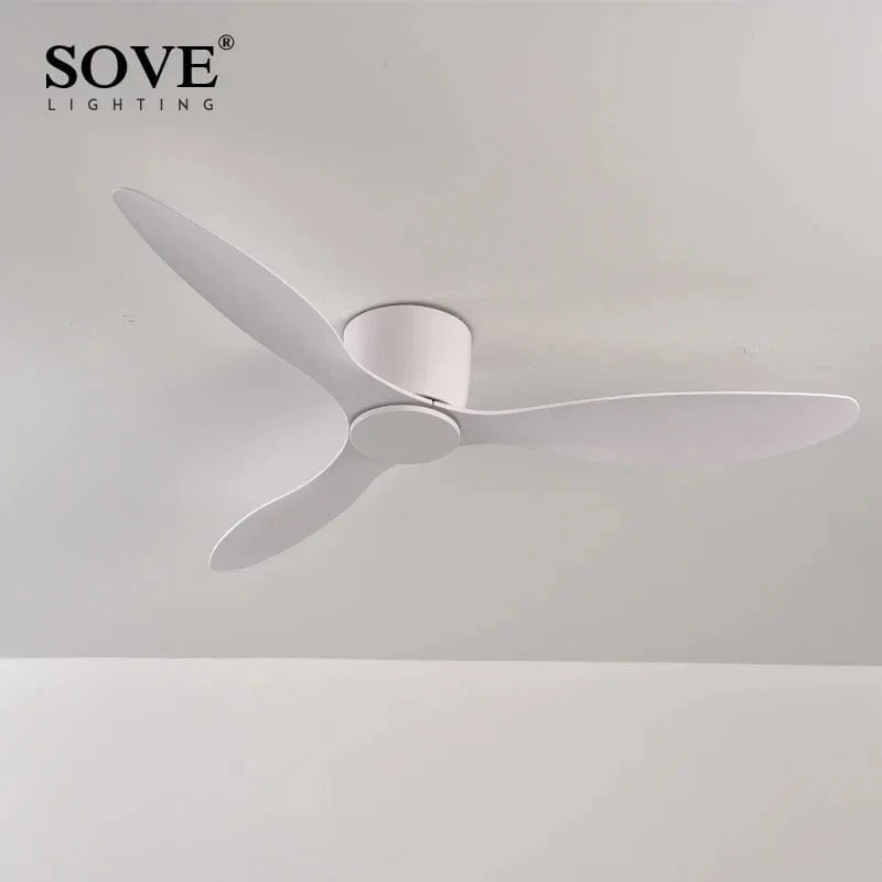 SOVE - Ventilateur de plafond DC 30W sans lumière, design moderne, avec télécommande | Marco Lucetti Blanc Blanc Mat / 42 pouces