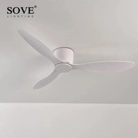 SOVE - Ventilateur de plafond DC 30W sans lumière, design moderne, avec télécommande | Marco Lucetti Blanc Blanc Mat / 42 pouces