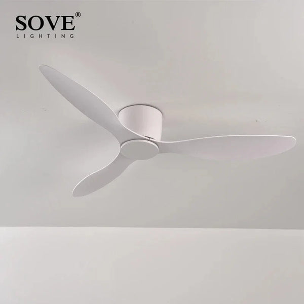 SOVE - Ventilateur de plafond DC 30W sans lumière, design moderne, avec télécommande | Marco Lucetti Blanc Blanc Mat / 42 pouces