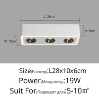 Spot carré LED anti-éblouissement en surface - Lumin'easy | Marco Lucetti D Blanc L28x10cm 19W / Blanc chaud