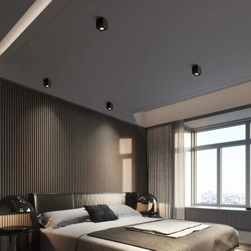 Spot Carré LED COB plafond simple tête GU10 ajustable | Marco Lucetti