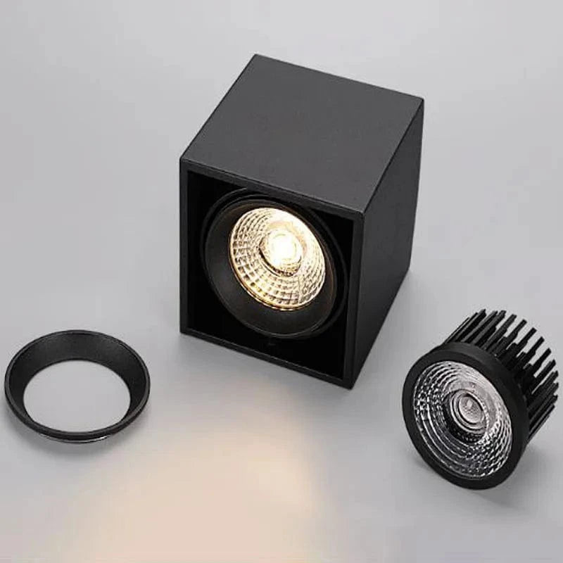 Spot Carré LED COB plafond simple tête GU10 ajustable | Marco Lucetti