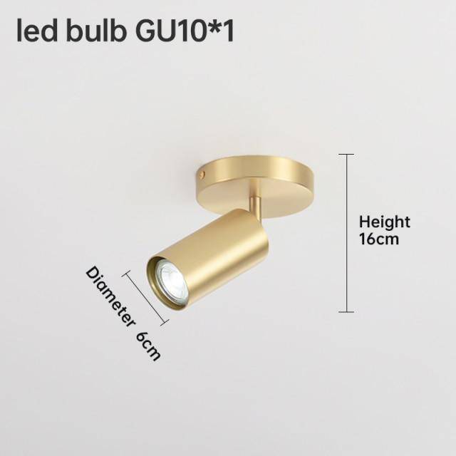 Spot design à LED en métal doré pour un éclairage élégant. | Marco Lucetti A / Chaude