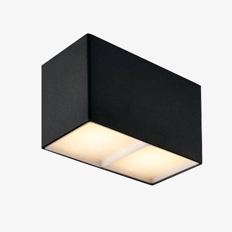 Spot design LED carré ou rectangle : Style Loft | Marco Lucetti Noir / Froide / 2 x 7W