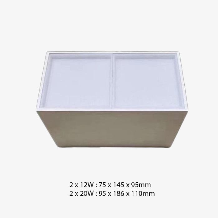 Spot design LED Cube en aluminium Beal | Marco Lucetti Blanc / 2 x 12W / Chaude - Dimmable
