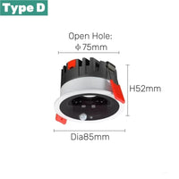 Spot détecteur de mouvement LED 12W - Surface monté - Anti-éblouissement - Smart - Escalier, Chambre, Maison | Marco Lucetti