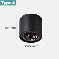 Spot détecteur de mouvement LED 12W - Surface monté - Anti-éblouissement - Smart - Escalier, Chambre, Maison | Marco Lucetti A noir / Blanc froid 6000K / 12W