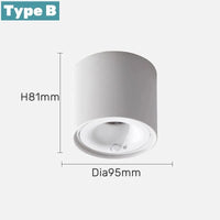 Spot détecteur de mouvement LED 12W - Surface monté - Anti-éblouissement - Smart - Escalier, Chambre, Maison | Marco Lucetti B blanc / Blanc froid 6000K / 12W