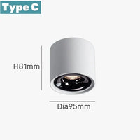 Spot détecteur de mouvement LED 12W - Surface monté - Anti-éblouissement - Smart - Escalier, Chambre, Maison | Marco Lucetti C blanc noir / Blanc froid 6000K / 12W