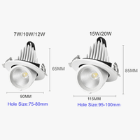 Spot Dimmable LED Downlight - 360 Rotation Réglable - Encastré Plafonnier Salle à Manger Salon - Luminaires LED | Marco Lucetti