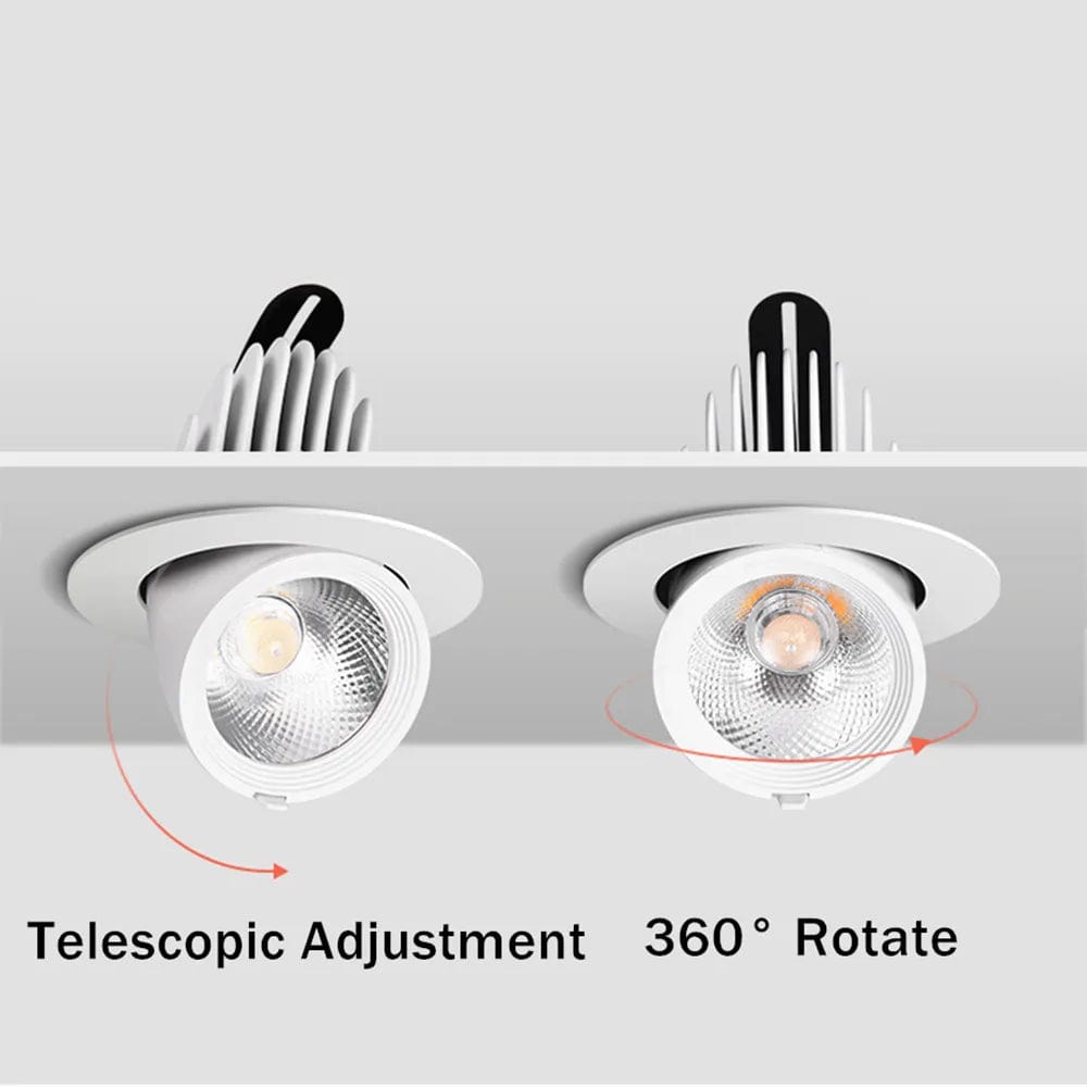Spot Dimmable LED Downlight - 360 Rotation Réglable - Encastré Plafonnier Salle à Manger Salon - Luminaires LED | Marco Lucetti