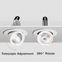 Spot Dimmable LED Downlight - 360 Rotation Réglable - Encastré Plafonnier Salle à Manger Salon - Luminaires LED | Marco Lucetti