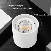Spot Downlights LED anti-éblouissants montés en Surface - Éclairage de qualité avec puce COB Epistar - Angle réglable | Marco Lucetti