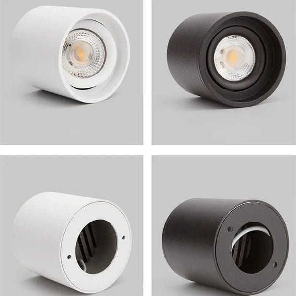 Spot Downlights LED anti-éblouissants montés en Surface - Éclairage de qualité avec puce COB Epistar - Angle réglable | Marco Lucetti