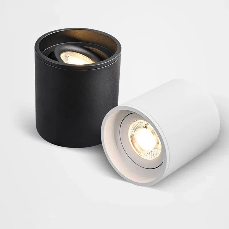 Spot Downlights LED anti-éblouissants montés en Surface - Éclairage de qualité avec puce COB Epistar - Angle réglable | Marco Lucetti Noir / Blanc chaud 3 000 K. / 9W à intensité variable