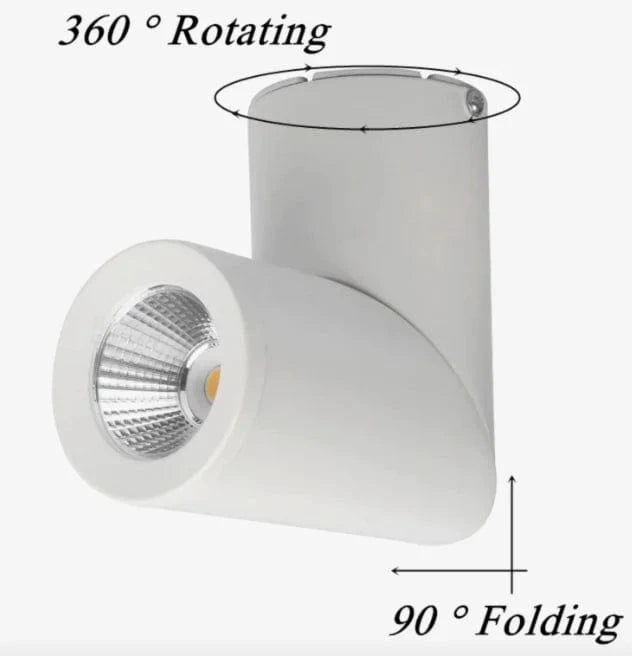 Spot Downlights LED rotatifs à intensité variable 7W9W12W15W COB LED AC110-220V - Luminosité Ajustable - LED Blanc Chaud et Froid | Marco Lucetti