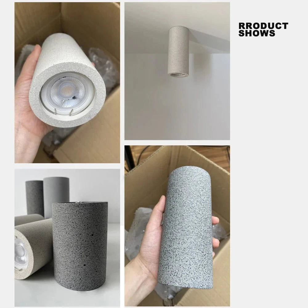 Spot en ciment Surface GU10 LED Industrielle Minimaliste - Idéal pour Salon, Couloir, Cuisine et Allée | Marco Lucetti