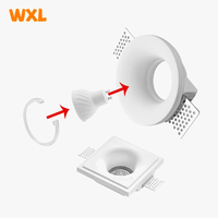 Spot encastré design en gypse GU10 LED anti-éblouissant - Projecteur intégré sans bordure pour salon, chambre, allée - Éclairage domestique | Marco Lucetti